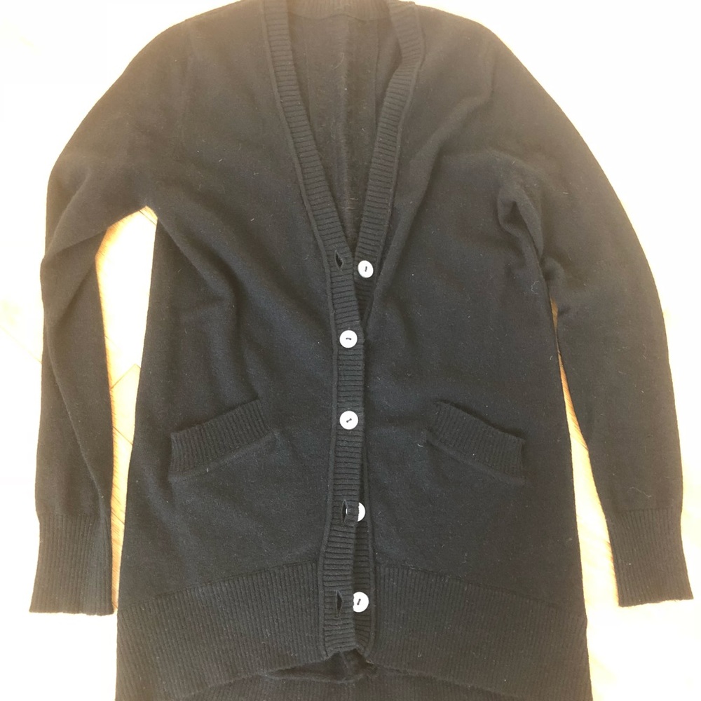 NWOT Kokun black cashmere cardigan